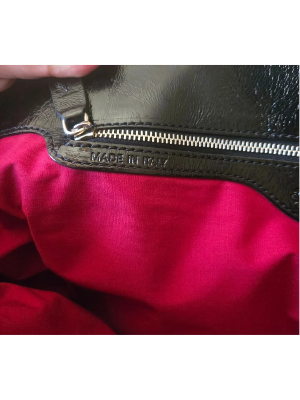 Authentic TOD'S Signature Matelasse Patent Leather Tote Bag Italy